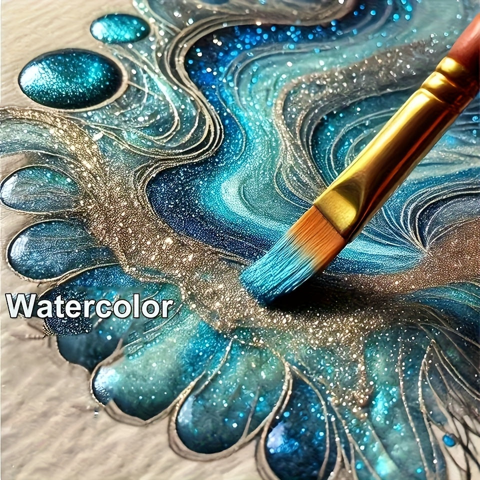 24 colors mini pearlescent watercolor pigment portable metal