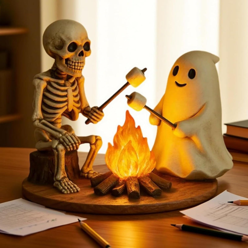 realistic flickering flame roasting marshmallow resin
