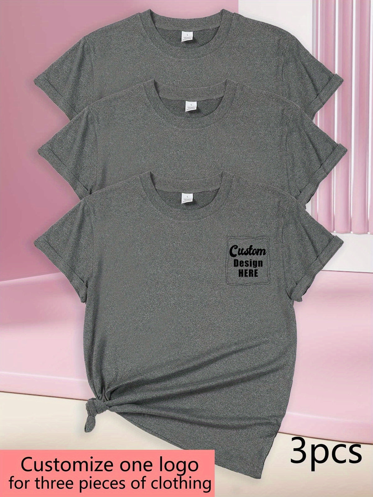 3pcs custom short sleeve shirts womens short sleeves team