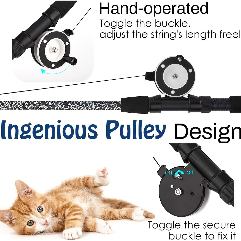 retractable cat teaser wand toy cat toys indoor outdoor cats