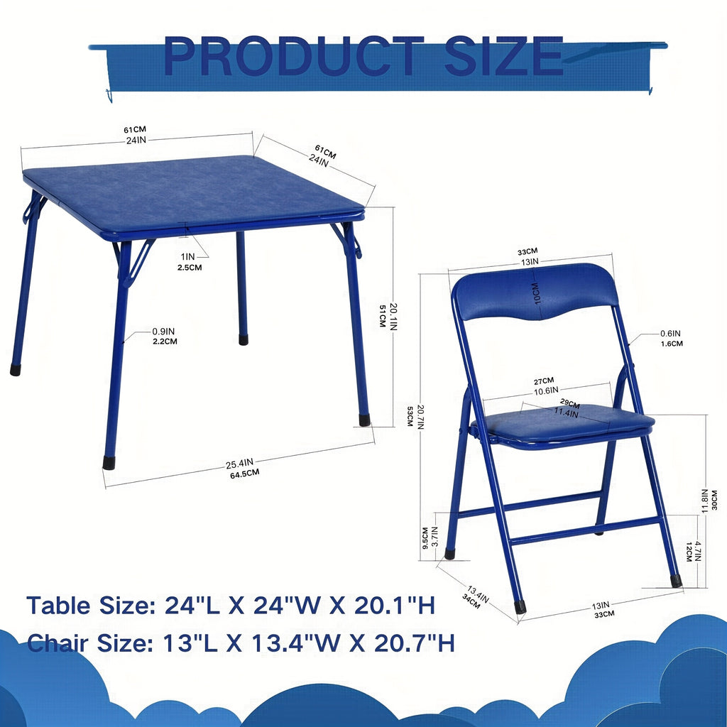 colorful folding table chair set lightweight compact easy