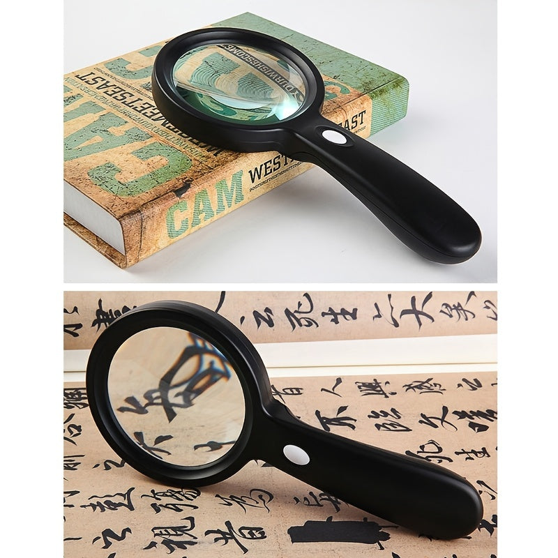 lighted magnifying glass 10x hand held large reading