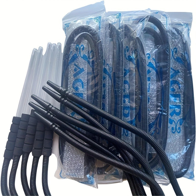 reusable glass straw flexible black hose comfortable grip