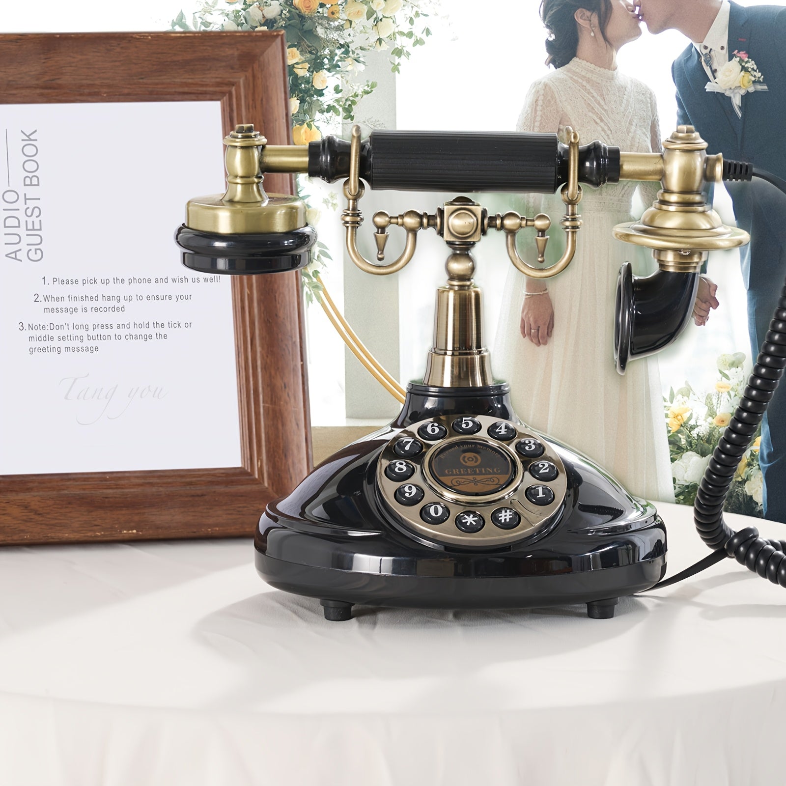 1pc audio guestbook telephone wedding phone leave message
