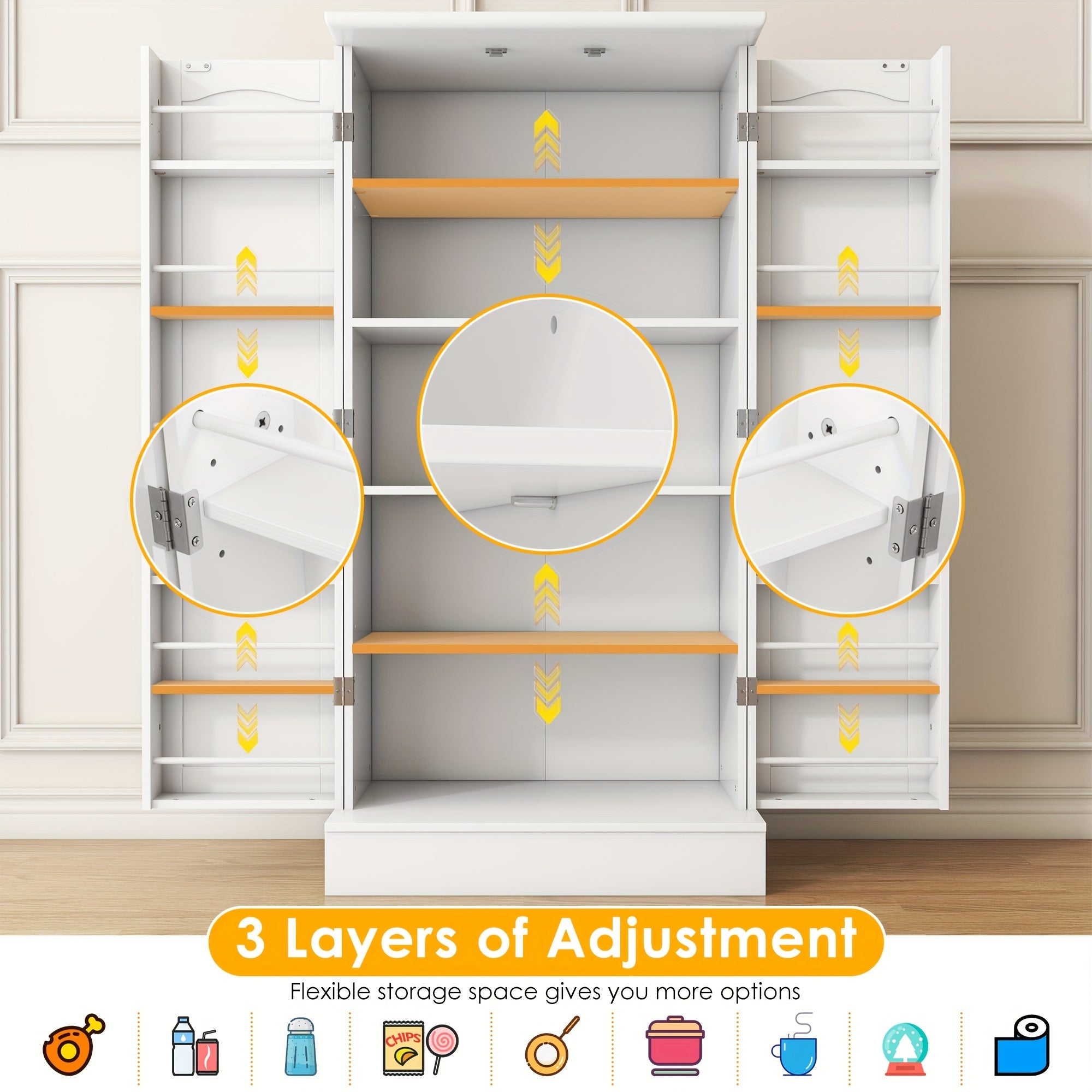 47 inches pantry cabinet kitchen pantry cabinet adjustable