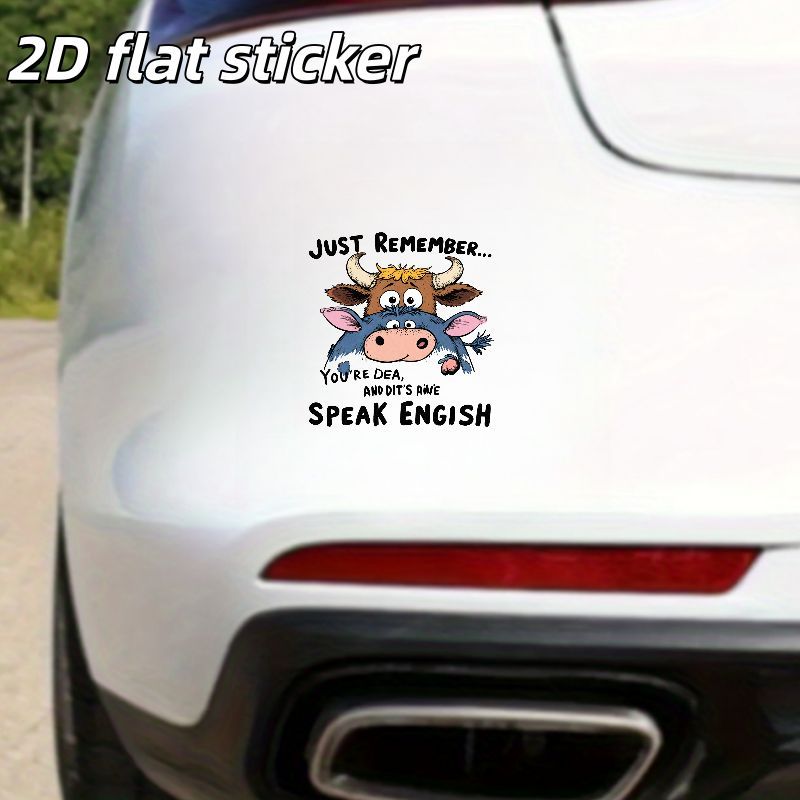 2d flat stickers fun cows exquisite car stickers advanced