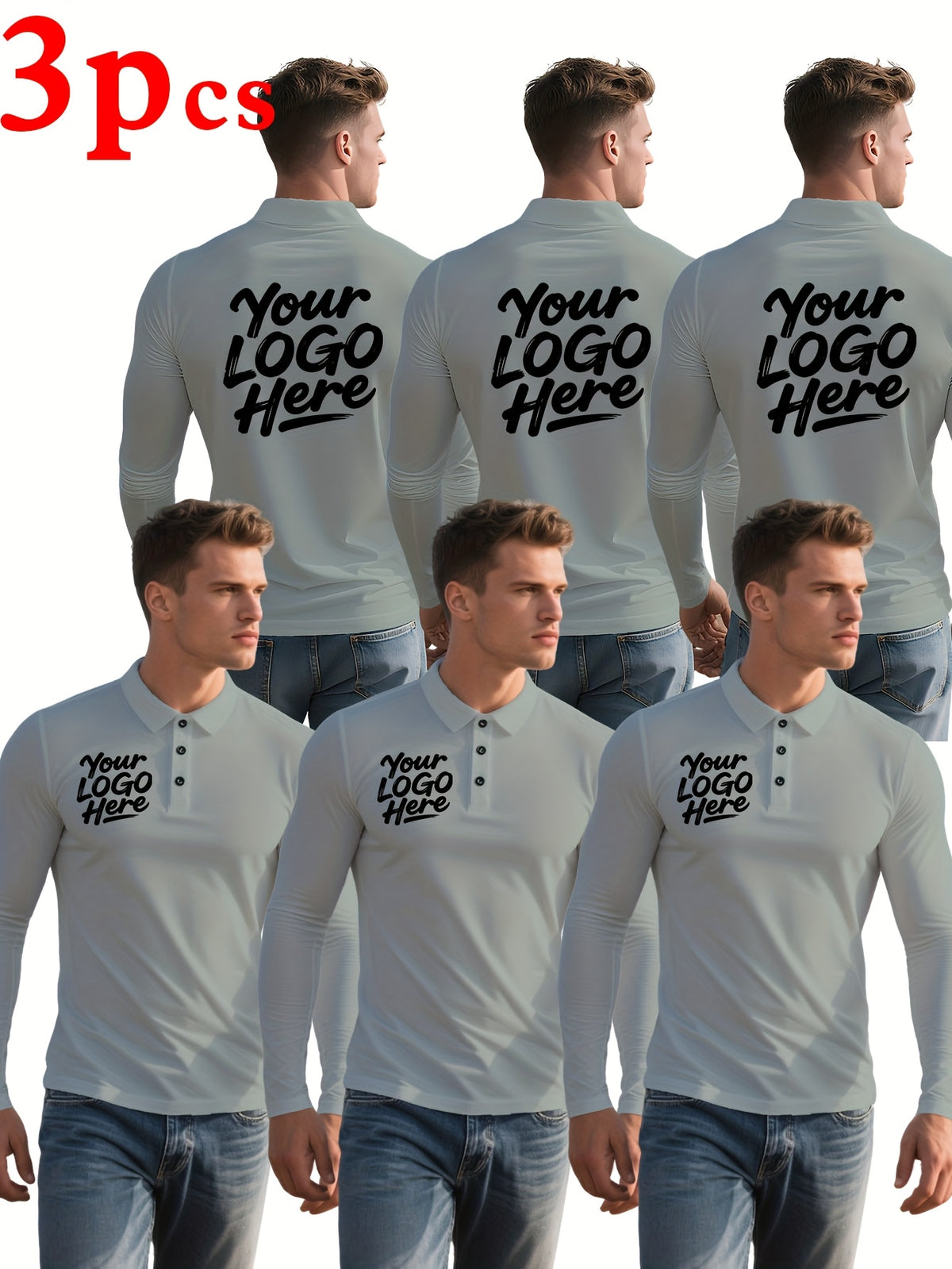custom item 3pcs mens   shirt set quick dry moisture