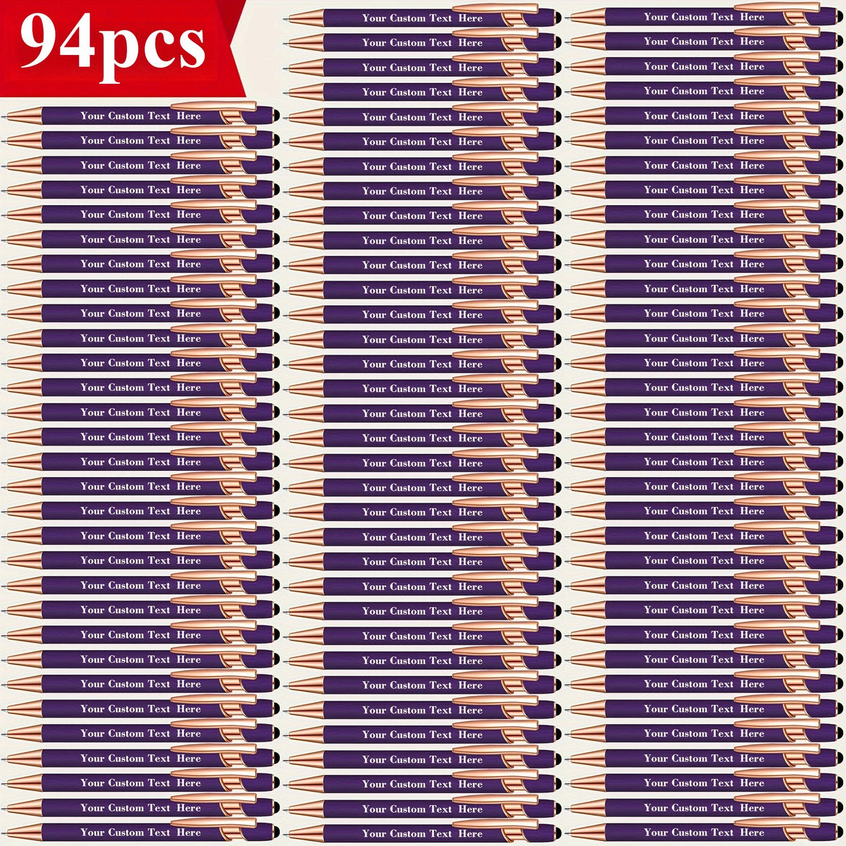94pcs custom engraved ballpoint pens personalized names text