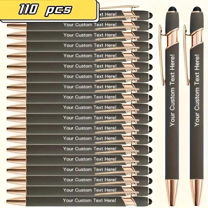 110pcs custom engraved metal ballpoint pens personalized