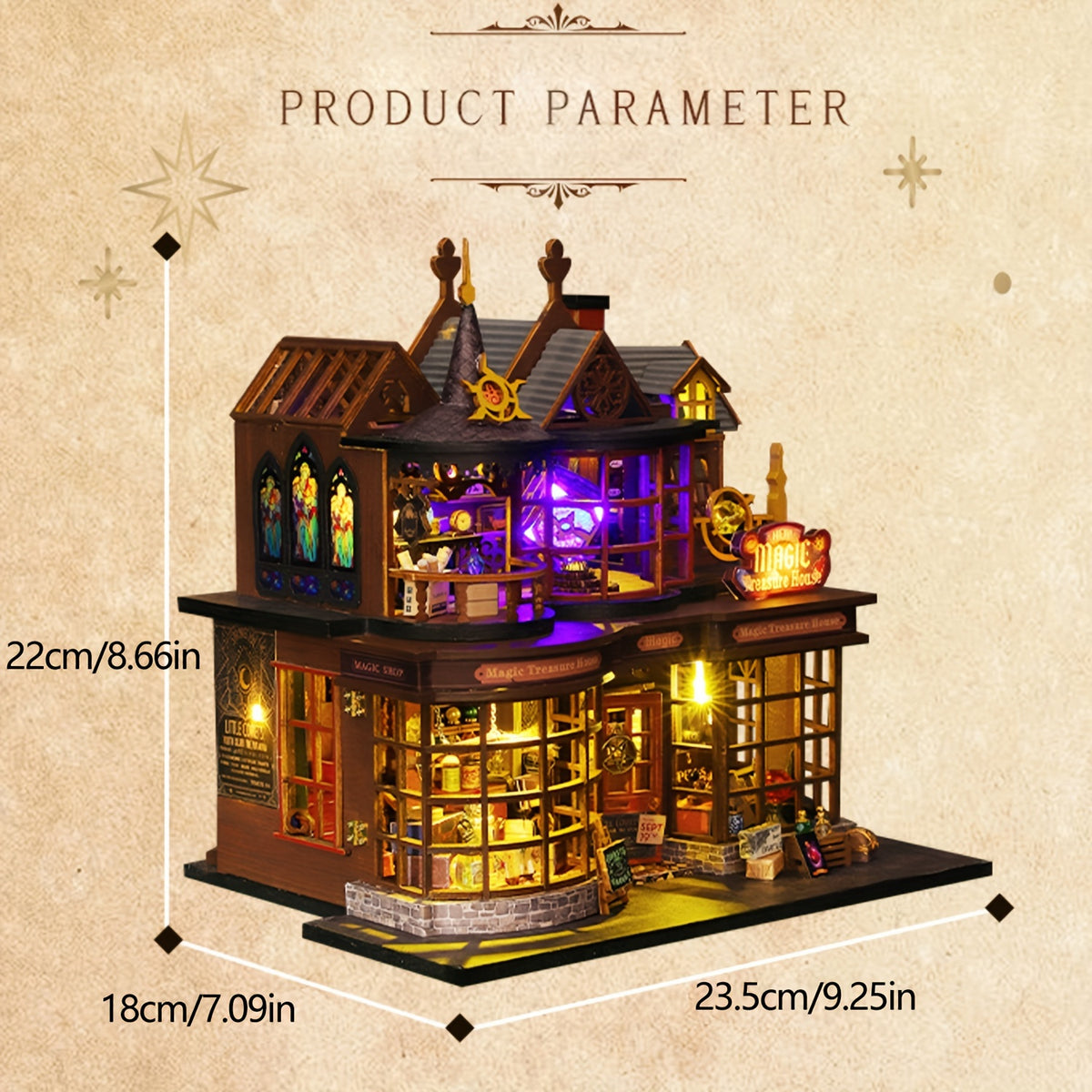 1pc miniature house kit wooden dollhouse   building