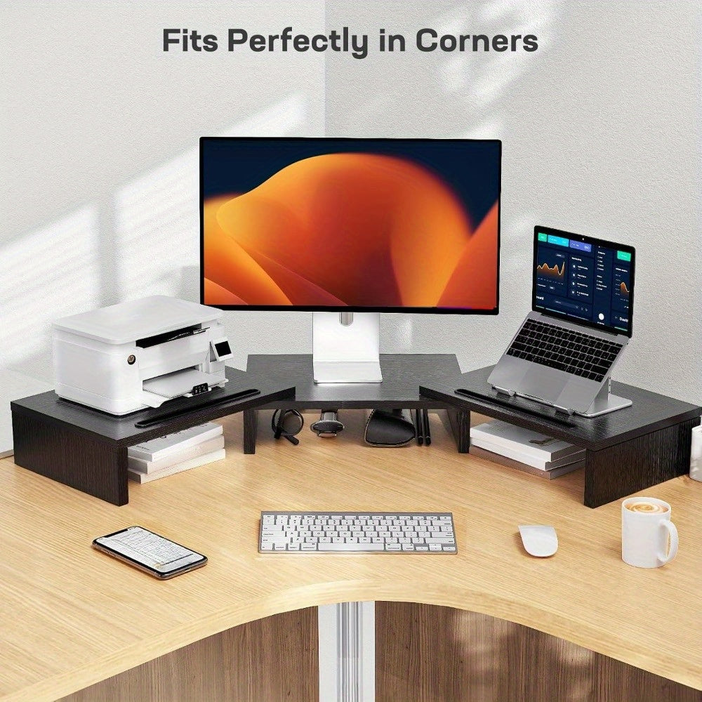 dual monitor stand desk monitor stand 2 slots phone tablet