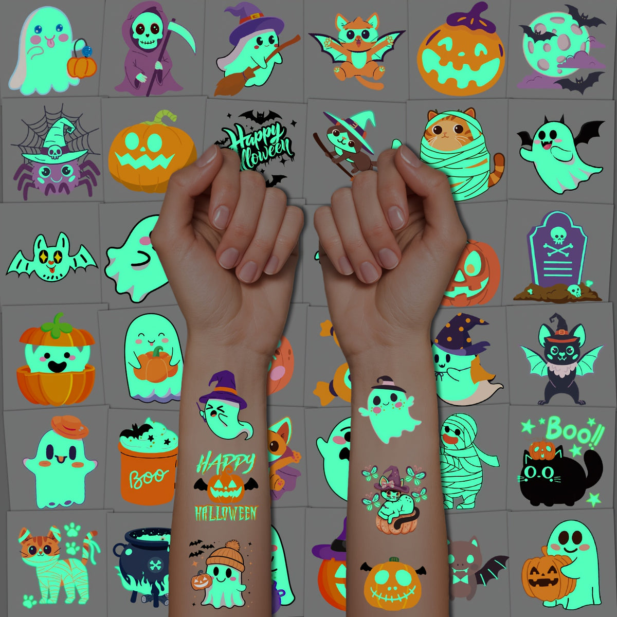 216pcs pre cut halloween tattoos halloween party favors bulk