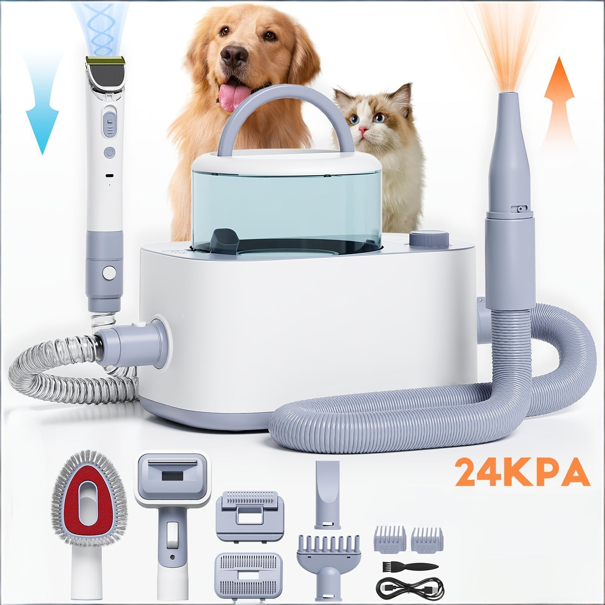 pet grooming vacuum set dog shedding vacuum grooming hair