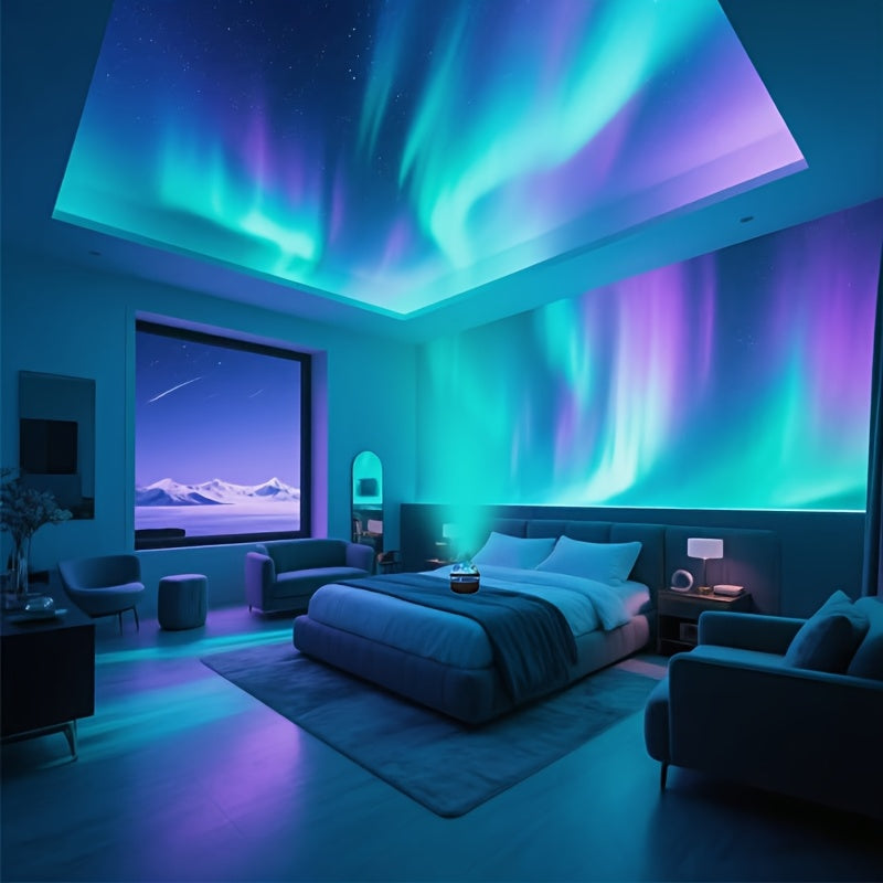 led aurora projection atmosphere light usb powered remote
