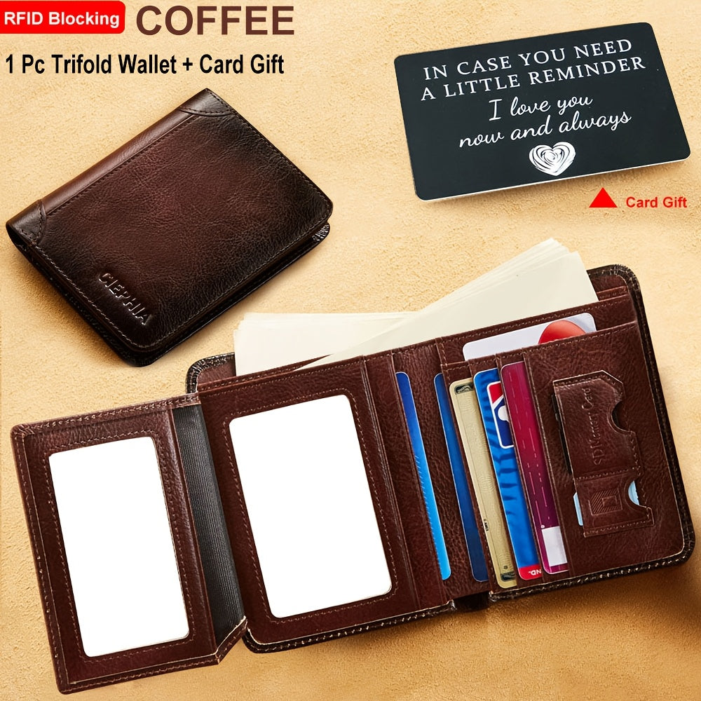 rfid leather wallet fathers day gifts men rfid blocking