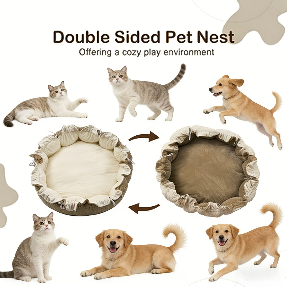 cat bed dog bed 5 in 1 multifunctional   nest