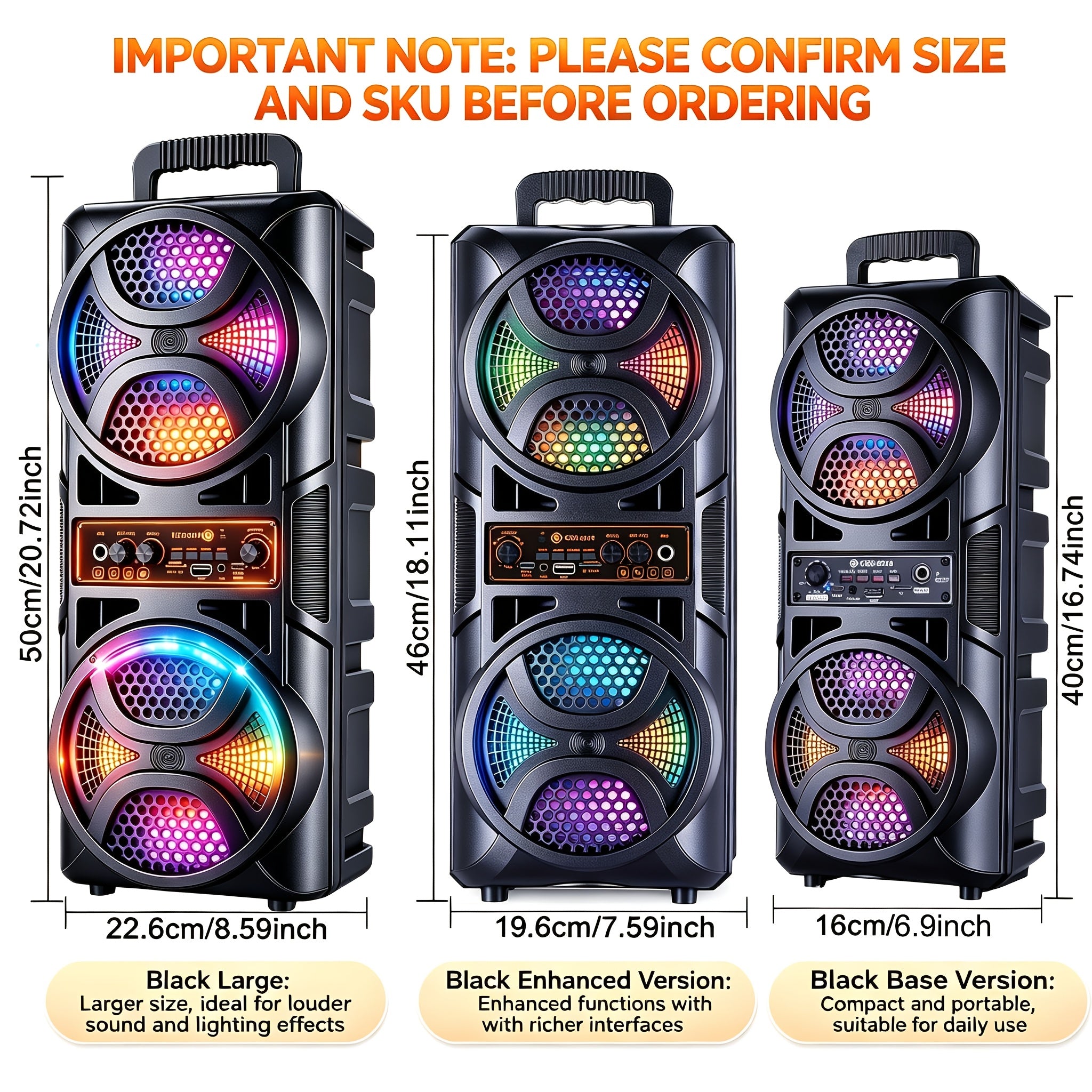 portable large speaker subwoofer microphone suitable karaoke
