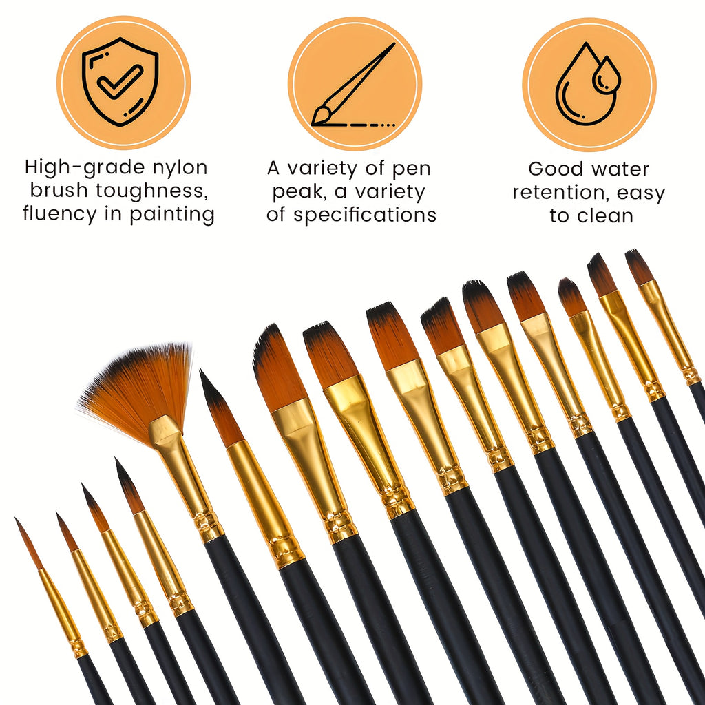 12pcs   paintbrush oil painting watercolor