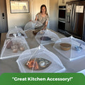 4pcs   food covers foldable mesh food tents reusable