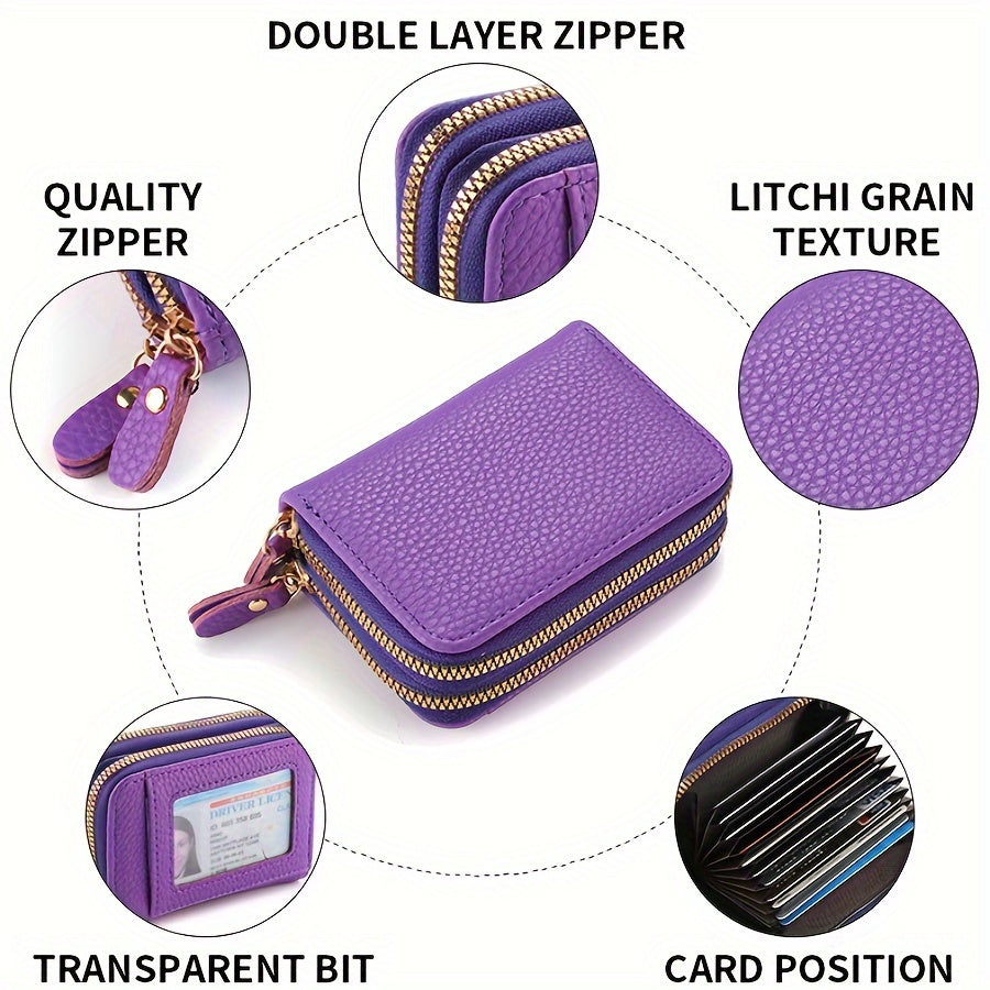 1pc stylish womens zippered coin purse portable small card
