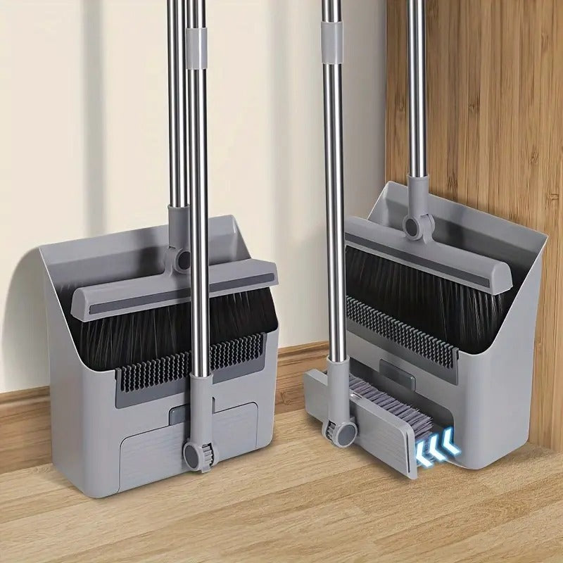 3 in 1 foldable broom mop dustpan combination set household