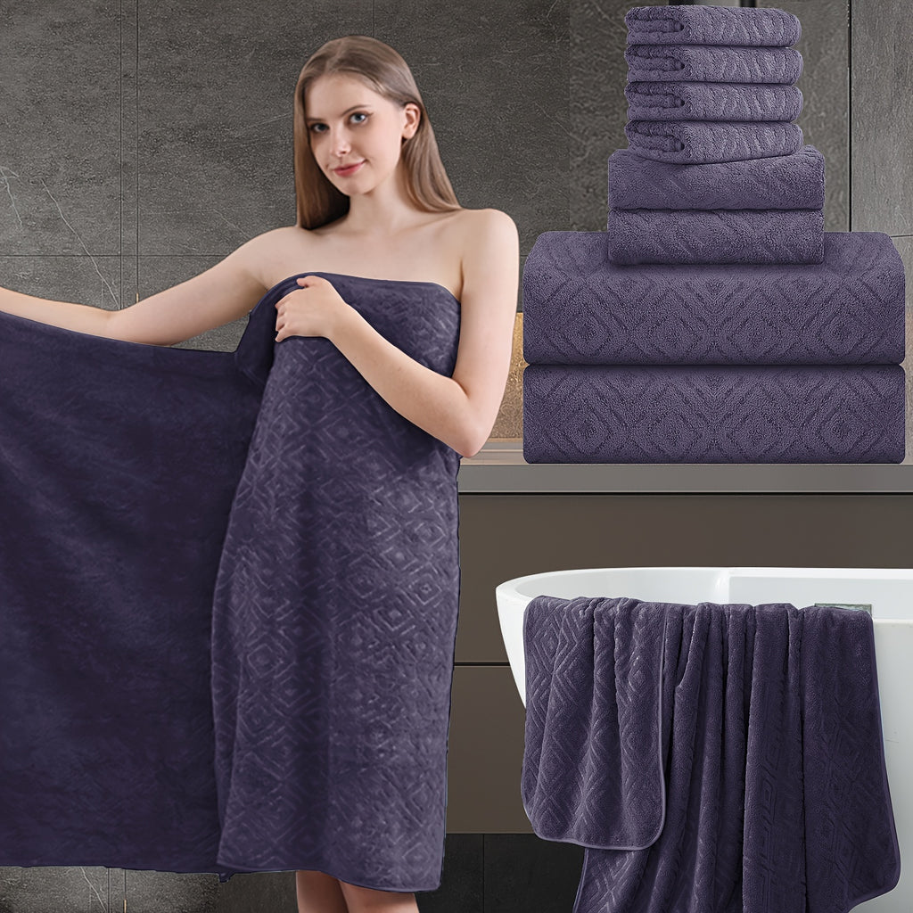 8pcs extra large bath towel ultra soft thick bath towel