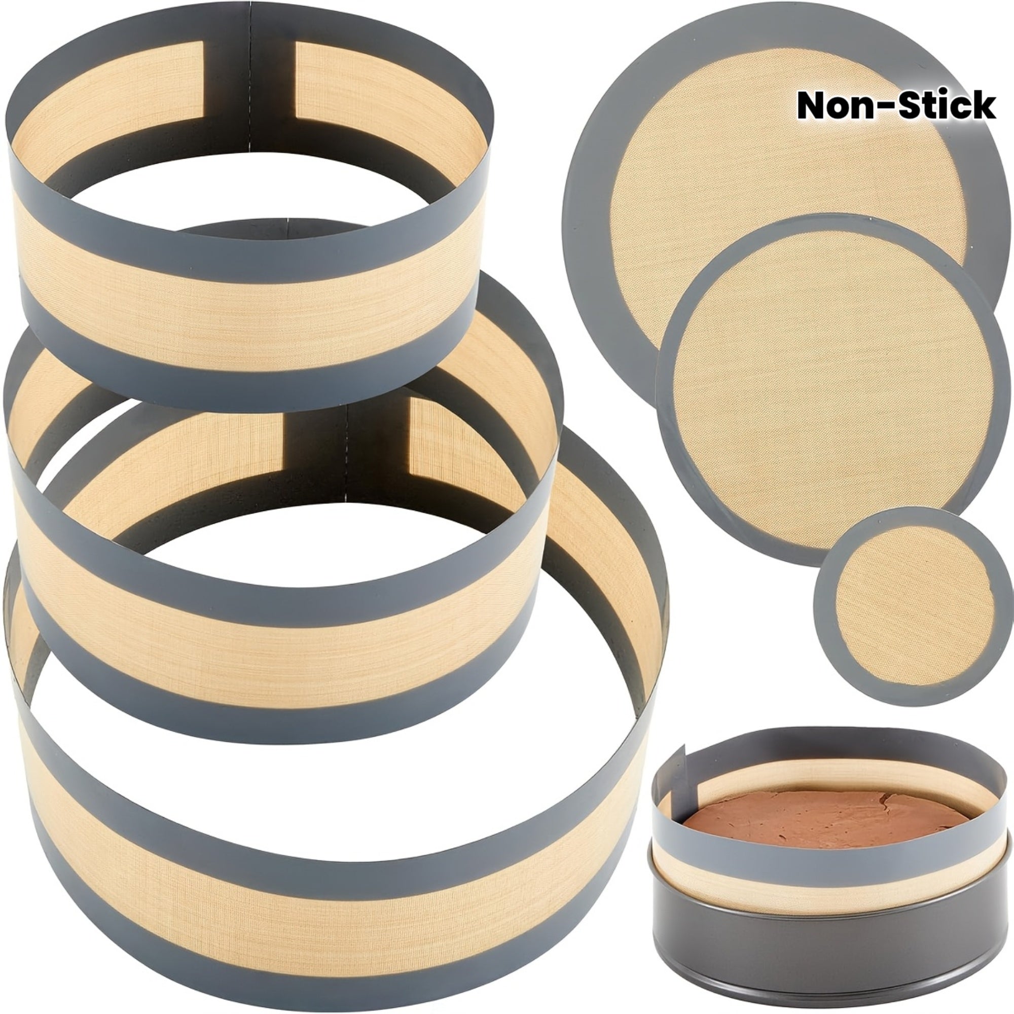 ldq 6pcs silicone baking mats designed 4 7 9 inch springform