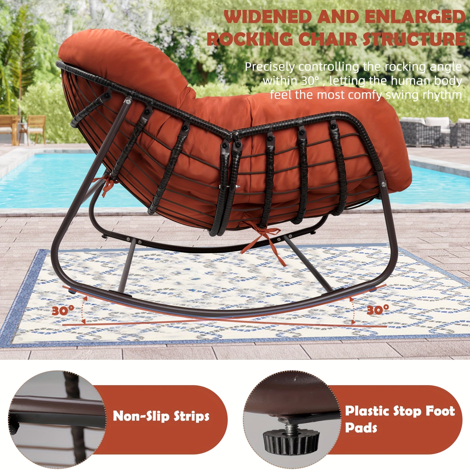 papasan rocking chair outdoor weather wicker papasan patio