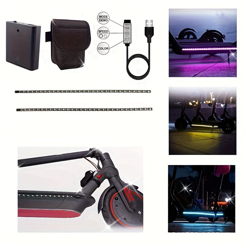 electric scooter led light strip usb battery   power