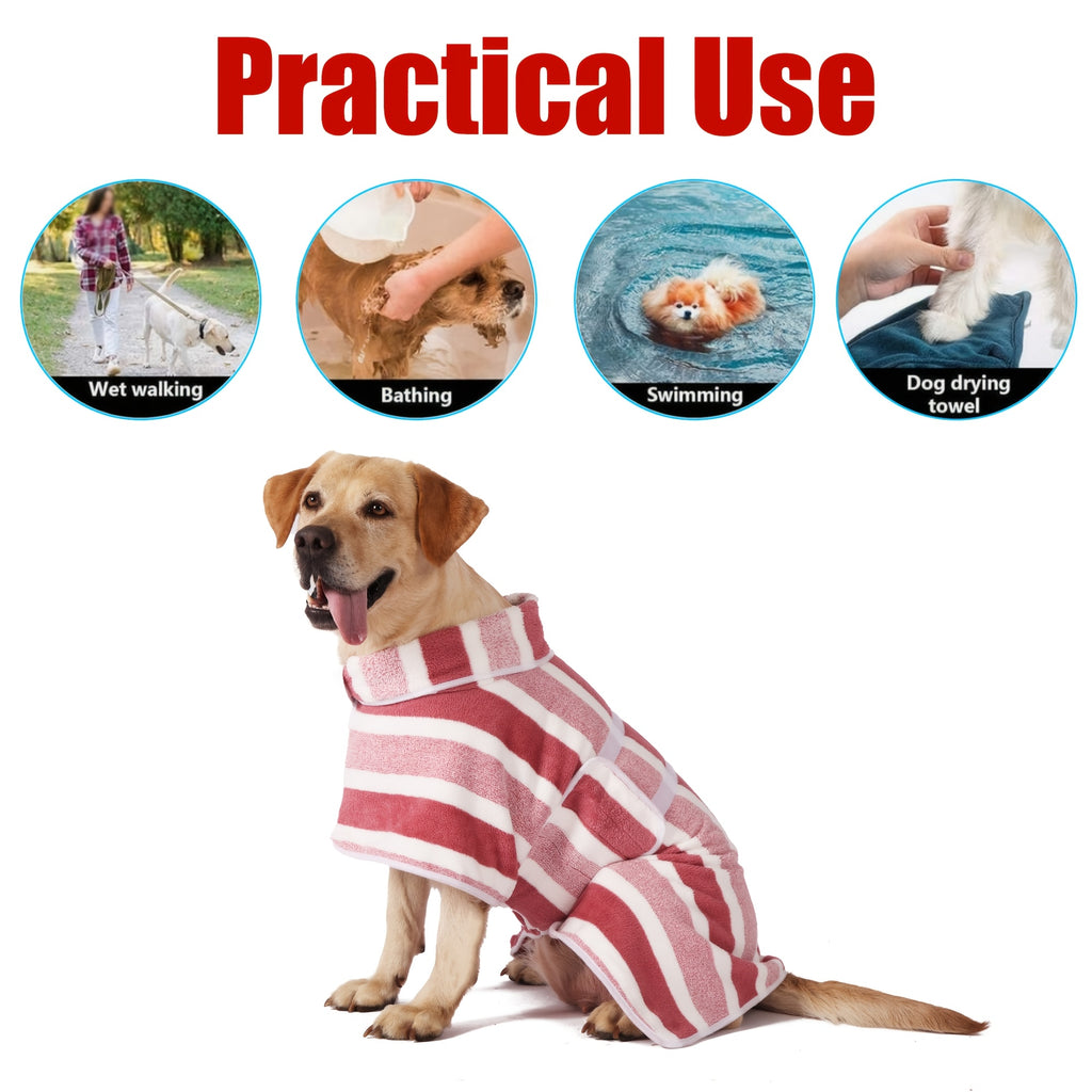 quick dry dog bath robe towel wrap suitable small medium