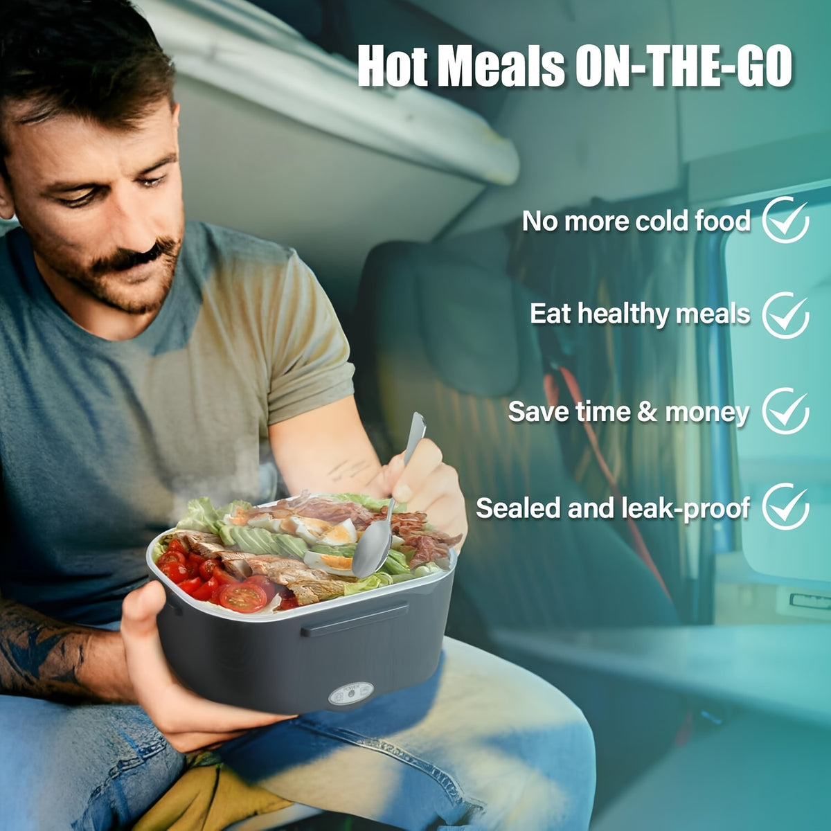 3in 1 lunch box 12v 24v car 120  portable food heater