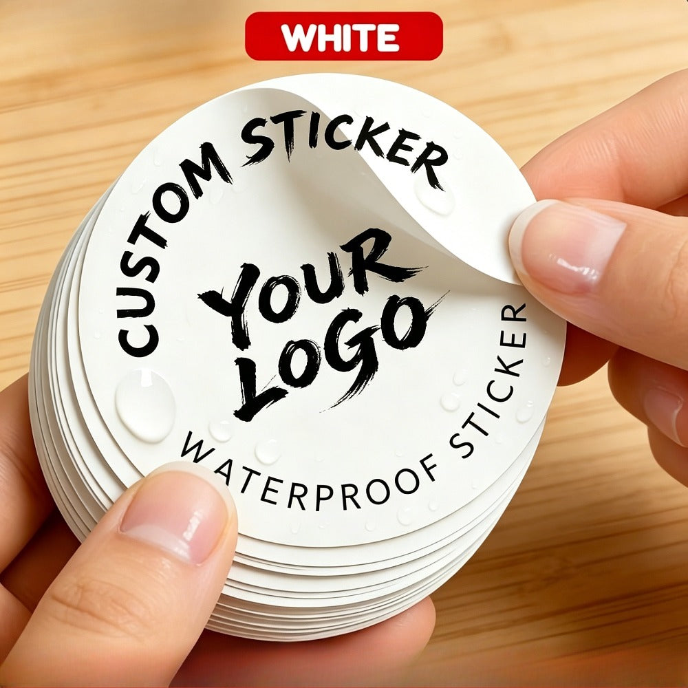 50 200pcs 1 18 1 57 custom stickers custom   white