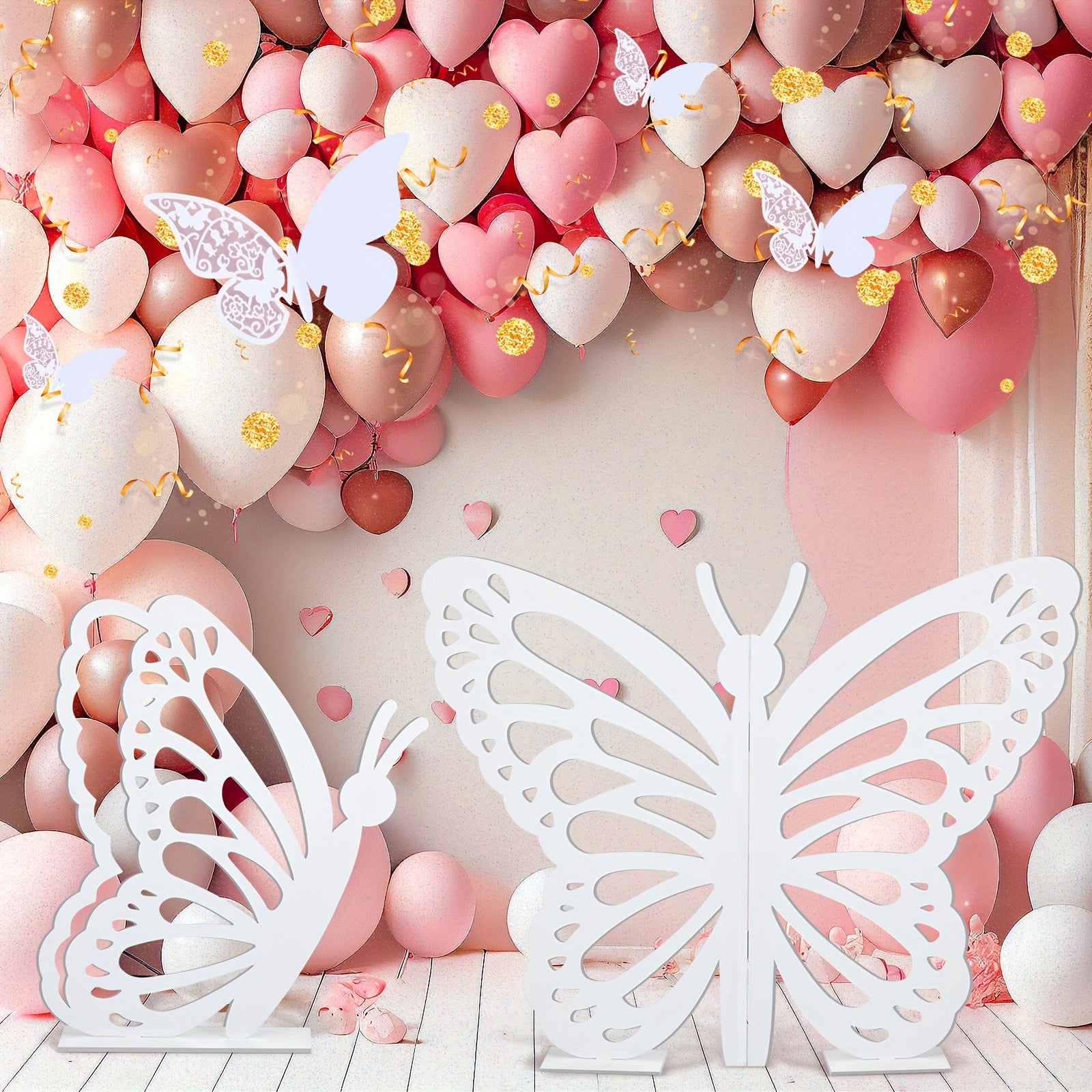 2pcs large wooden   props 20 17 5 standing wings