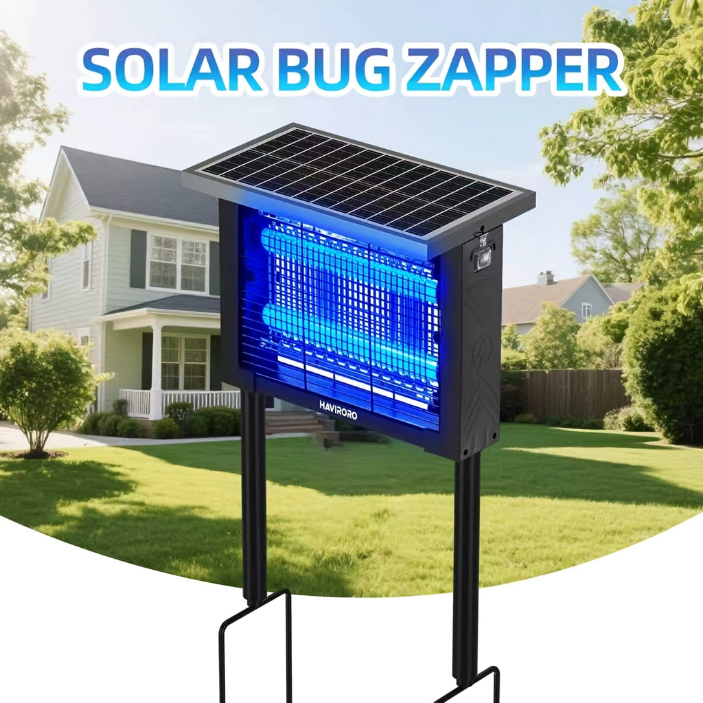 solar powered outdoor insect killer 4500v electric shock
