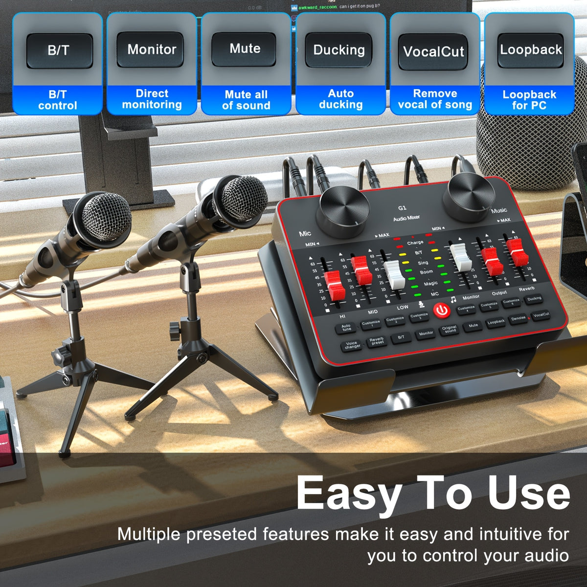 podcast equipment bundle in one audio interface dj mixer 2