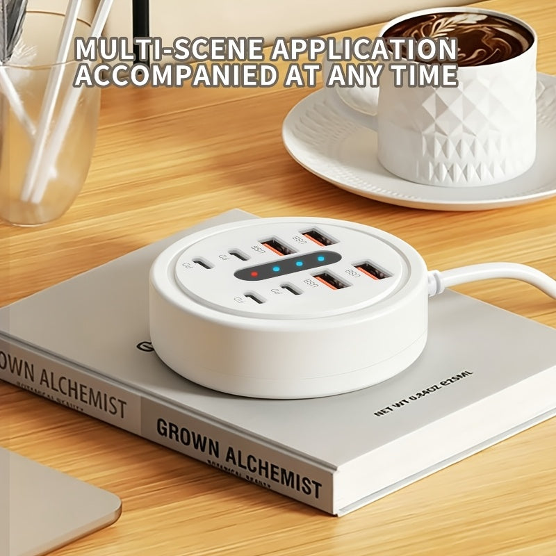 8 in   66w round usb c fast charger   4pcs usb