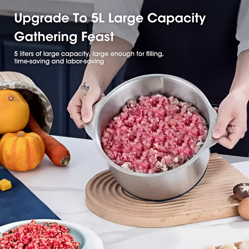 5l large capacity stainless steel electric food chopper