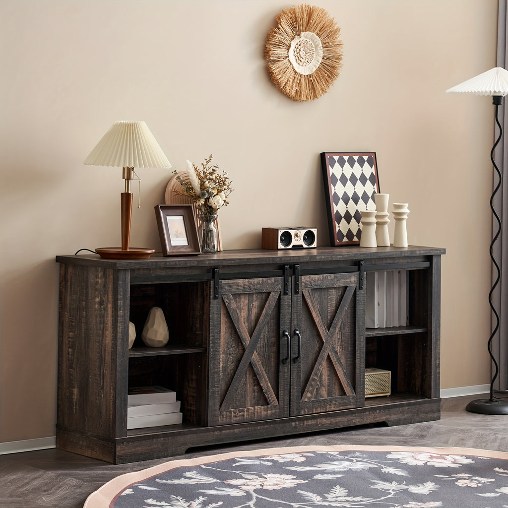 66 farmhouse tv stand 75 tvs entertainment center sliding
