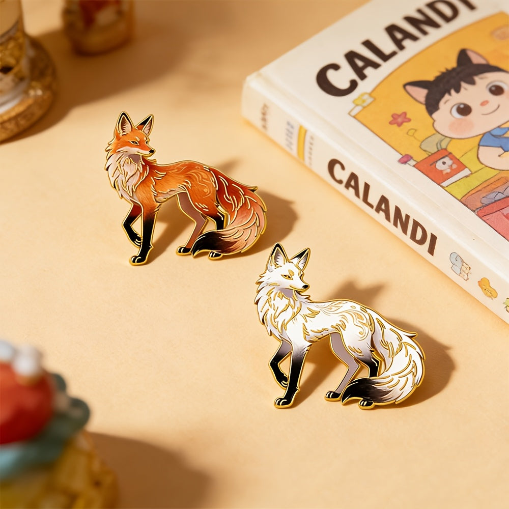 fantasy gradient elegant     fox enamel pin