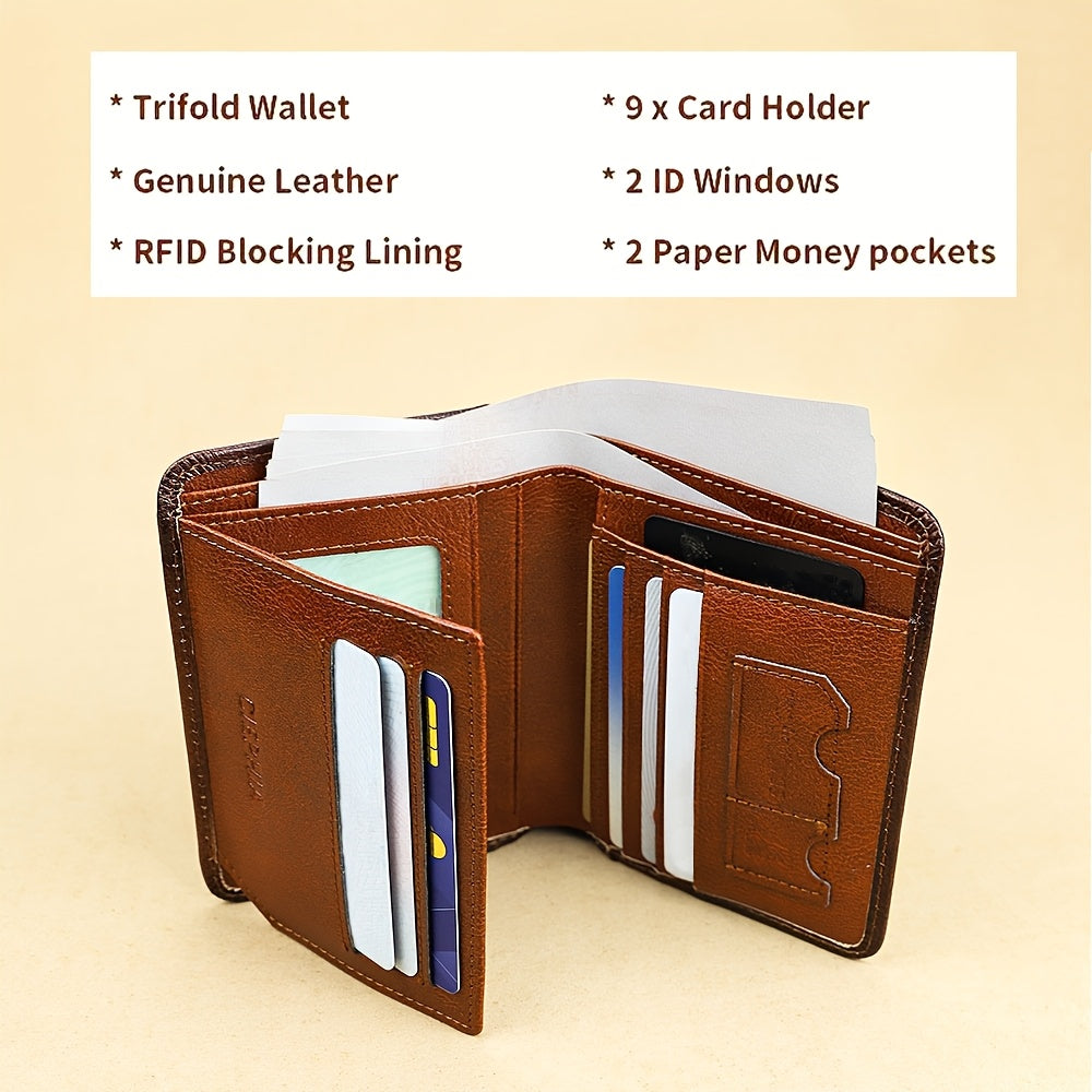 rfid leather wallet fathers day gifts men rfid blocking