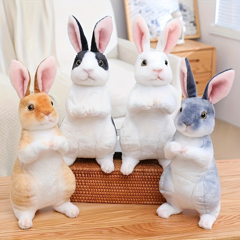 1pc rabbit plush toy white beige black cute bunny plush