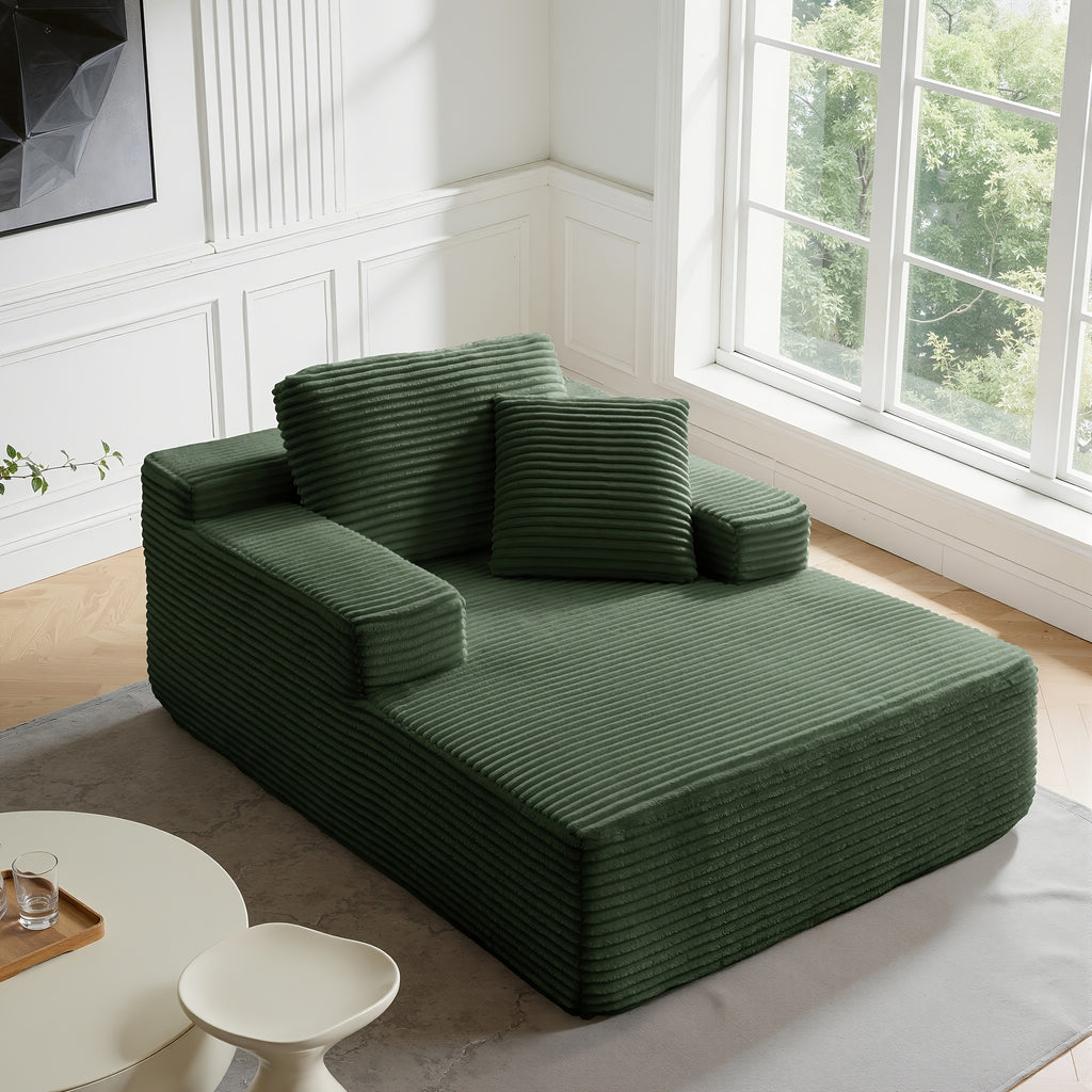 51 inch oversized boneless lounge chaise recliner corduroy