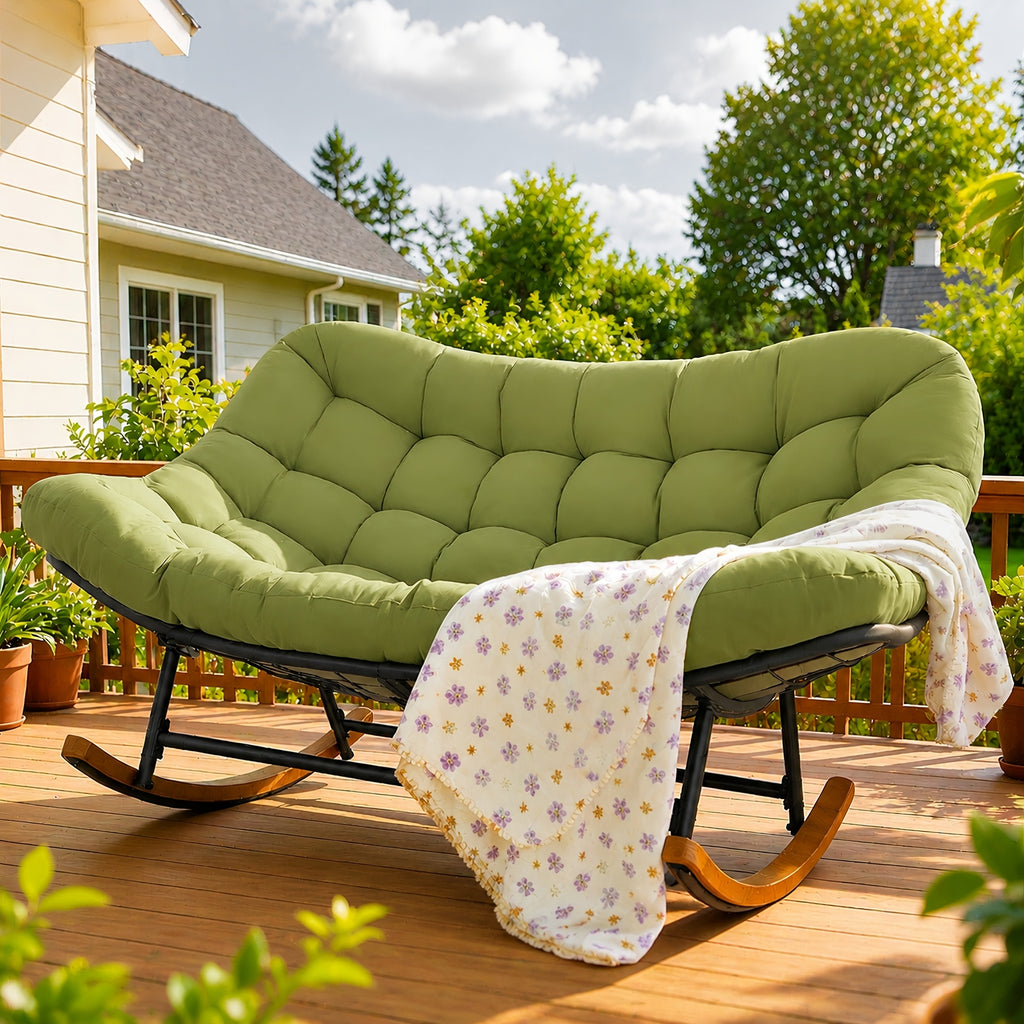 outdoor patio rocking chair oversized papasan rocking chair