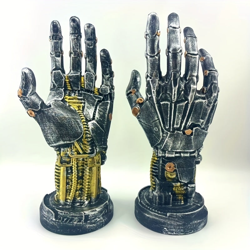 1pc unique   cyberpunk mechanical arm statue futuristic