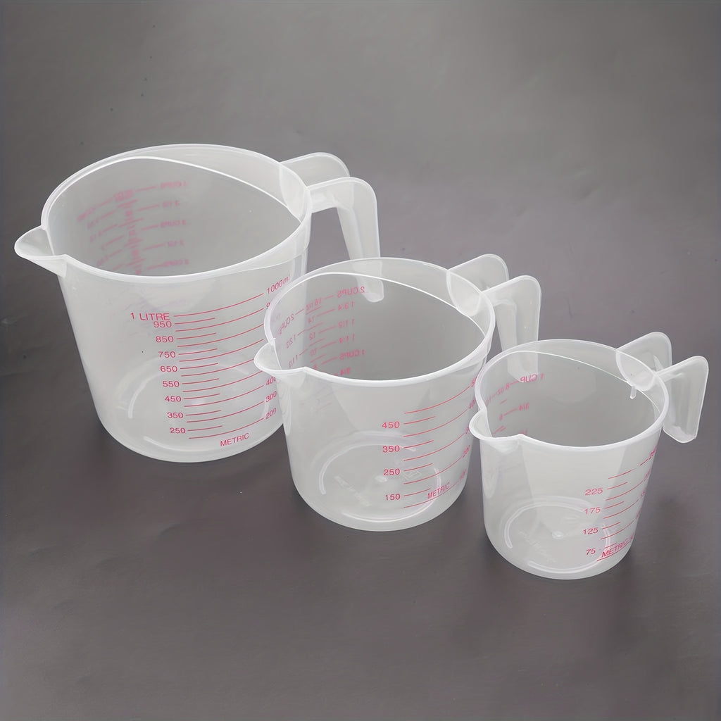 3pcs nesting measuring cups set 1 cup 250ml 2 cups 500ml 4