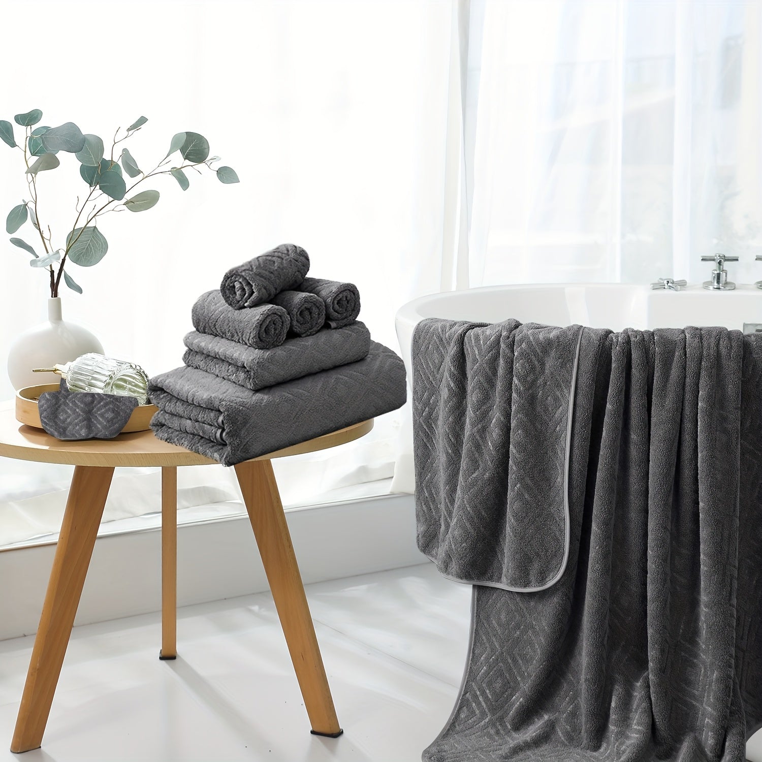 8pcs extra large bath towel ultra soft thick bath towel