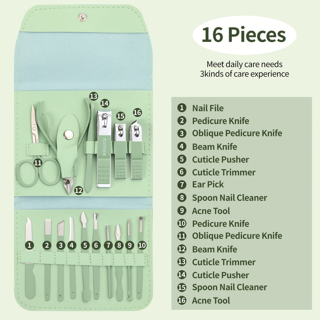 1 set 16 premium stainless steel   nail clippers