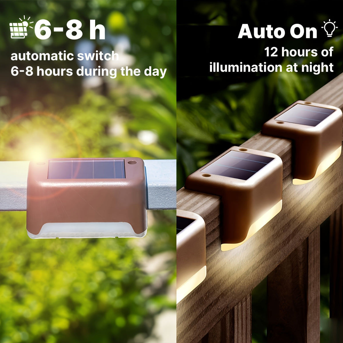 32 pack solar led deck lights auto 12hr lighting outdoor