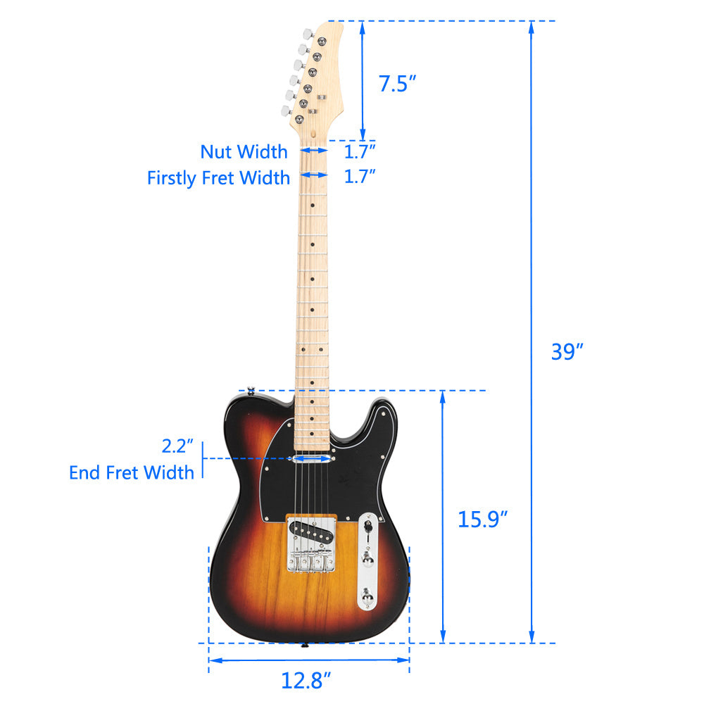 maple fingerboard dtl electric guitar   pickup sunset color