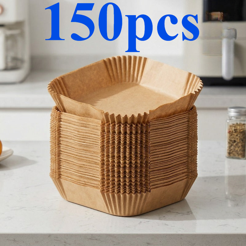 150pcs square air fryer liner paper disposable non stick oil